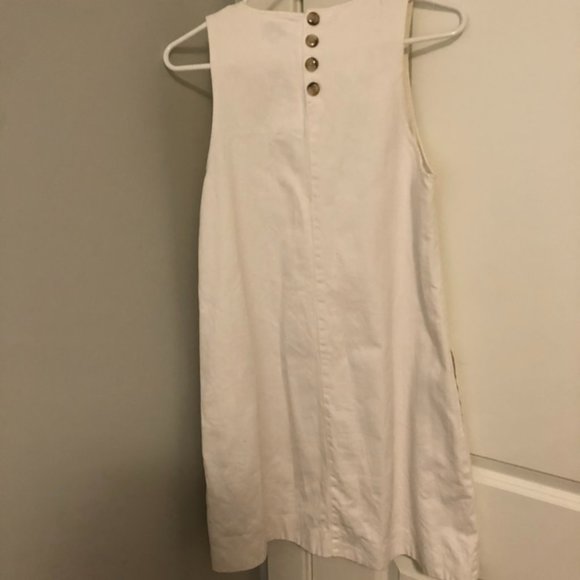 J Crew Denim Shift Dress in White - Picture 3 of 5
